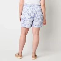 St. John's Bay Womens Plus Pull-On Short