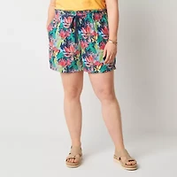 St. John's Bay Womens Plus Pull-On Short