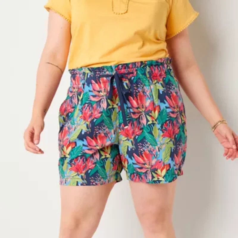 St. John's Bay Womens Plus Pull-On Short