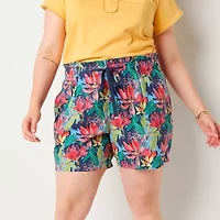 St. John's Bay Womens Plus Pull-On Short