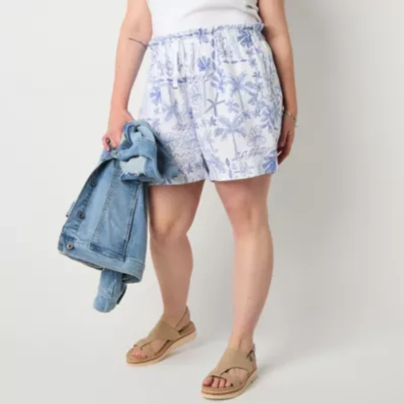 St. John's Bay Womens Plus Pull-On Short