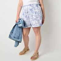 St. John's Bay Womens Plus Pull-On Short