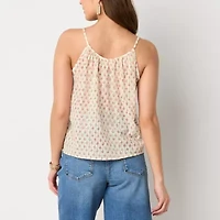a.n.a Dobby Print Womens Scoop Neck Sleeveless Camisole