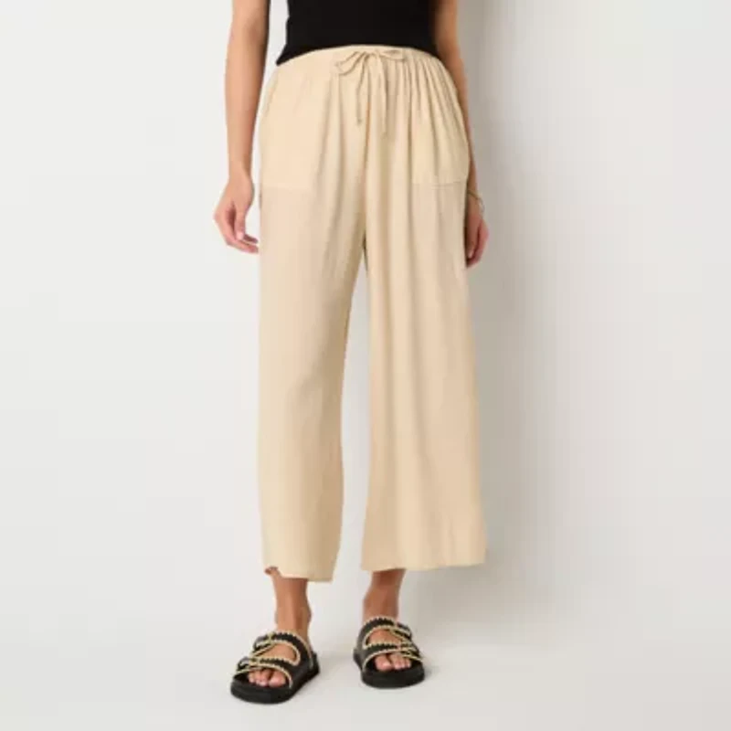 a.n.a Womens Straight Pull-On Pant