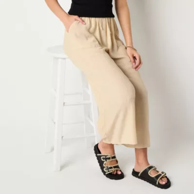 a.n.a Womens Straight Pull-On Pant