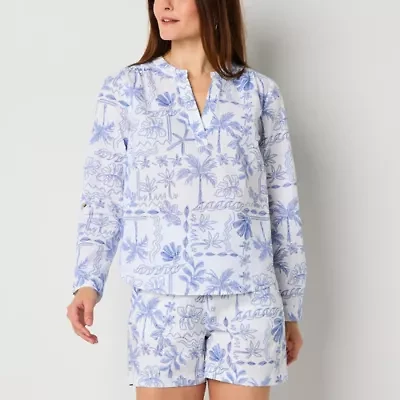 St. John's Bay Womens Long Sleeve Blouse