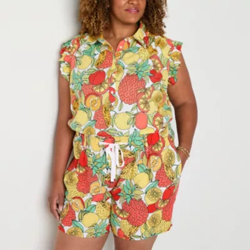 St. John's Bay Womens Sleeveless Plus Blouse
