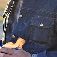 Ely Cattleman Vintage Mens Denim Lightweight Tall Work Jacket