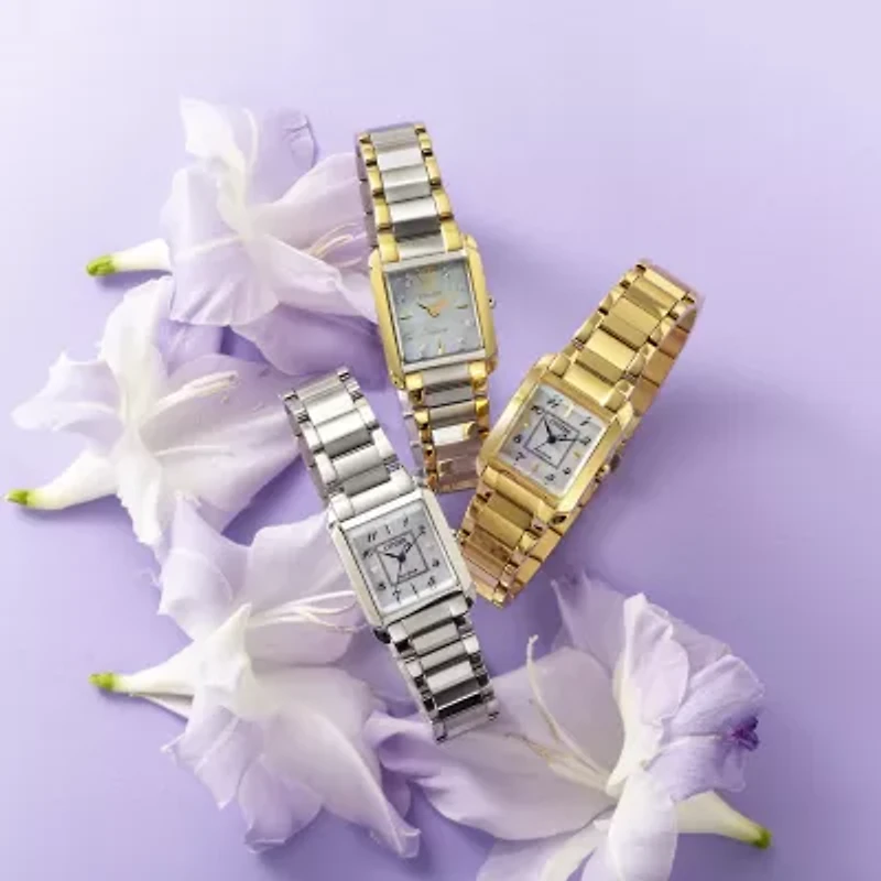 Citizen Bianca Womens Gold Tone Stainless Steel Bracelet Watch Ew5602-57d