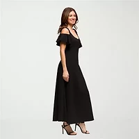 24seven Comfort Apparel Womens Short Sleeve Maxi Dress