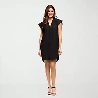 24seven Comfort Apparel Womens Short Sleeve Shift Dress