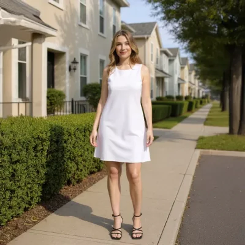 24seven Comfort Apparel Womens Sleeveless Shift Dress