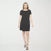 24seven Comfort Apparel Womens Short Sleeve Shift Dress