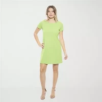 24seven Comfort Apparel Womens Short Sleeve Shift Dress