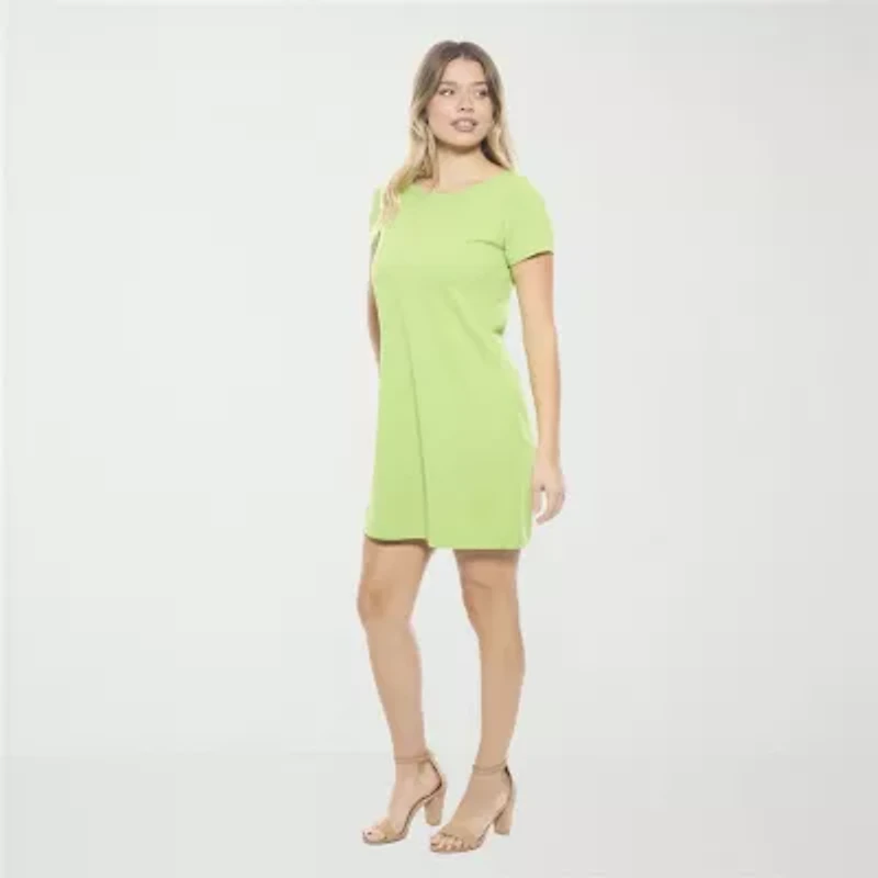 24seven Comfort Apparel Womens Short Sleeve Shift Dress
