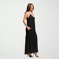 24seven Comfort Apparel Womens Sleeveless A-Line Dress
