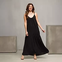 24seven Comfort Apparel Womens Sleeveless A-Line Dress