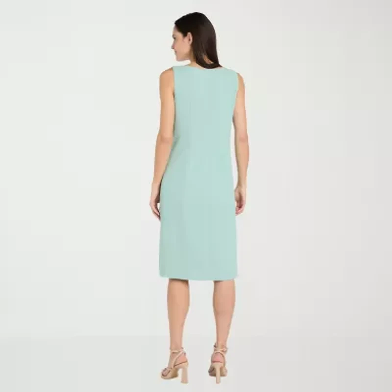 R & M Richards Womens Jacket Dress With Removable Necklace