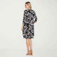 R & M Richards Womens Floral Jacket Dress