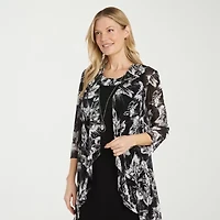 R & M Richards Womens Floral Jacket Dress