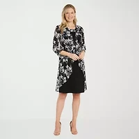 R & M Richards Womens Floral Jacket Dress