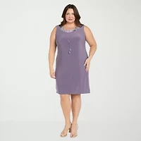 R & M Richards Womens Plus Floral Jacket Dress