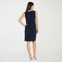 R & M Richards Womens Floral Jacket Dress With Removable Necklace