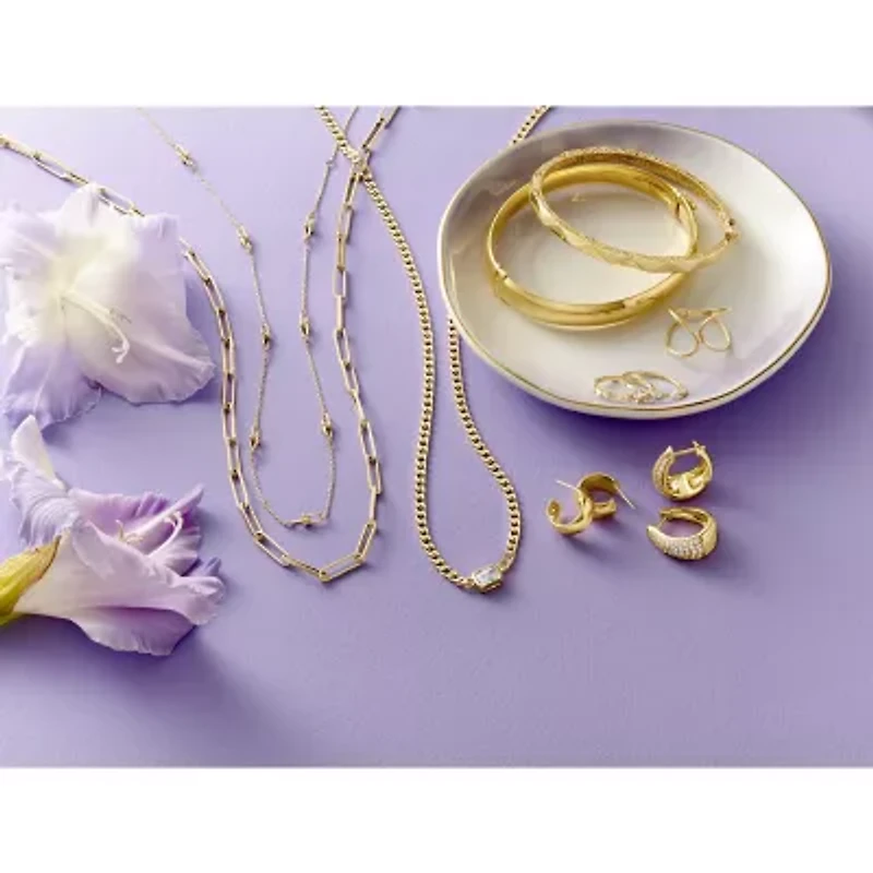 Gold Addiction Womens 10K Gold Bangle Bracelet