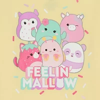 Little & Big Kid Girls Crew Neck Short Sleeve Regular Fit Squishmallows Graphic T-Shirt