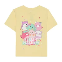 Little & Big Kid Girls Crew Neck Short Sleeve Regular Fit Squishmallows Graphic T-Shirt