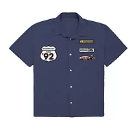 Novelty Mens Short Sleeve Regular Fit Super Mario Button-Down Shirt