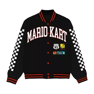 Novelty Mens Super Mario Lightweight Bomber Jacket