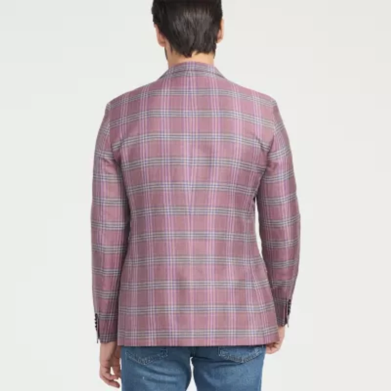 CRICKETEER™ Mens Plaid Stretch Fabric Regular Fit Sport Coat