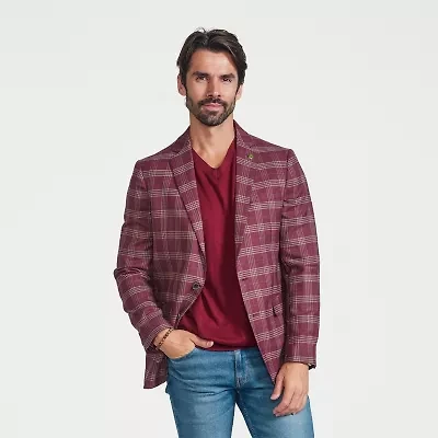 CRICKETEER™ Mens Plaid Stretch Fabric Sport Coat