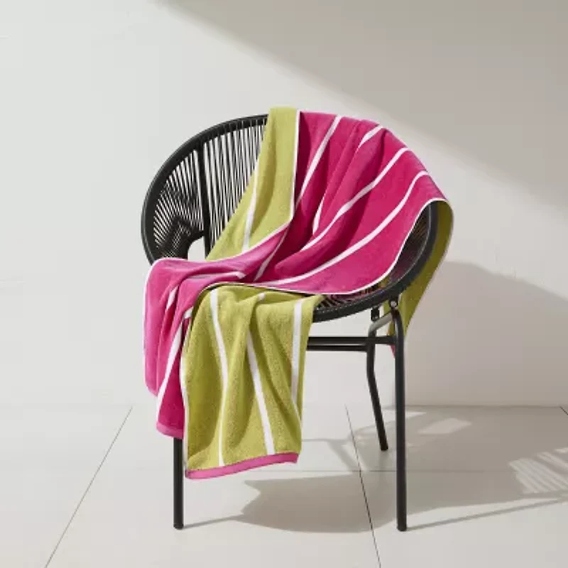 Outdoor Oasis Cabana Stripe Double-sided Beach Towel