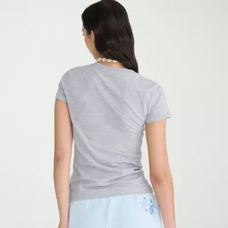 AEROPOSTALE Womens Juniors Crew Neck Short Sleeve Regular Fit Graphic T-Shirt