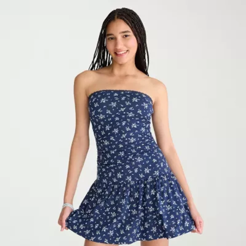 AEROPOSTALE Womens Juniors Straight Neck Sleeveless Casual Bodycon Dress