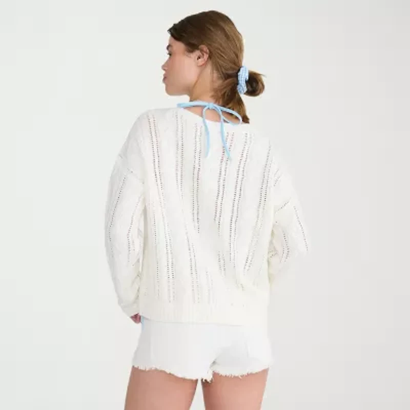 AEROPOSTALE Juniors Womens Long Sleeve Cable Knit Pullover Sweater