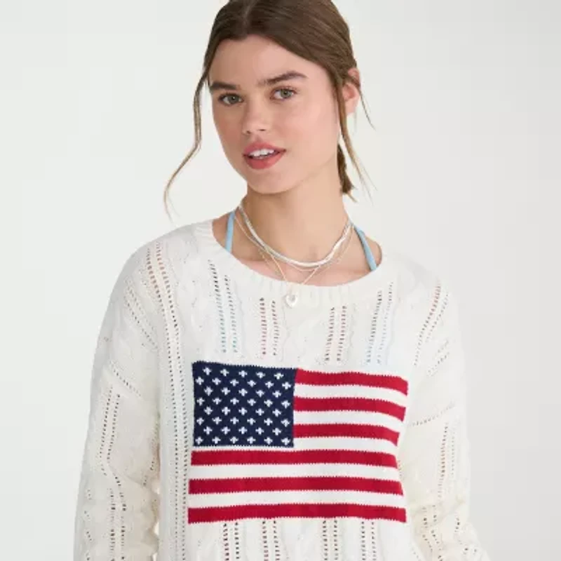AEROPOSTALE Juniors Womens Long Sleeve Cable Knit Pullover Sweater