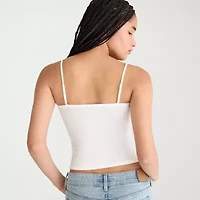 AEROPOSTALE Womens Juniors Straight Neck Sleeveless Tank Top