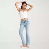 AEROPOSTALE Womens Juniors Straight Neck Sleeveless Tank Top