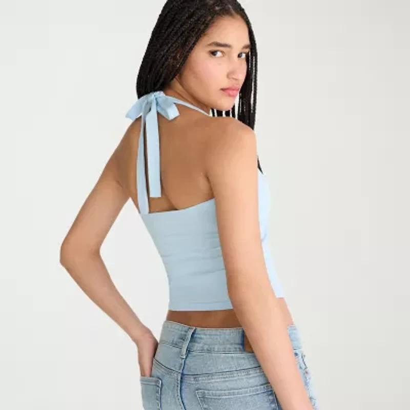 AEROPOSTALE Womens Juniors Halter Neck Sleeveless Tank Top