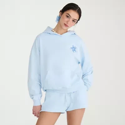 AEROPOSTALE Womens Juniors Long Sleeve Fleece Hoodie