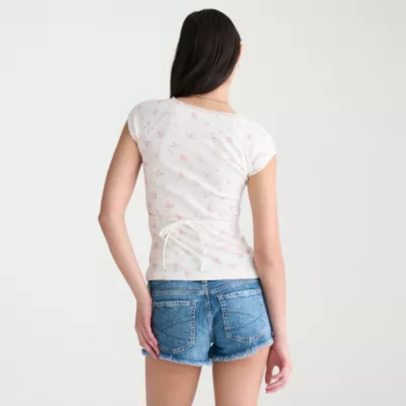 AEROPOSTALE Womens Juniors V Neck Short Sleeve T-Shirt