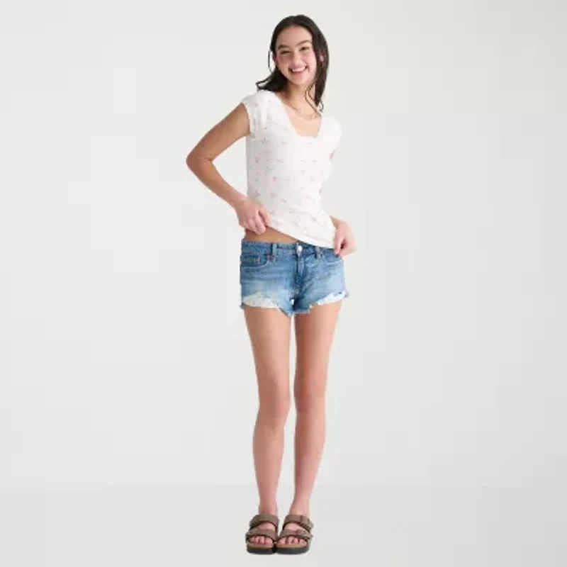 AEROPOSTALE Womens Juniors V Neck Short Sleeve T-Shirt