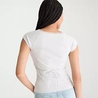 AEROPOSTALE Womens Juniors V Neck Short Sleeve T-Shirt