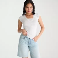 AEROPOSTALE Womens Juniors V Neck Short Sleeve T-Shirt