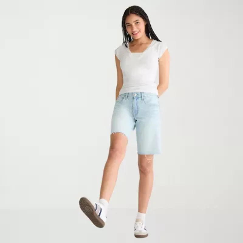 AEROPOSTALE Womens Juniors V Neck Short Sleeve T-Shirt