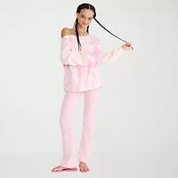 AEROPOSTALE Womens Juniors Asymmetrical Neck Long Sleeve Sweatshirt