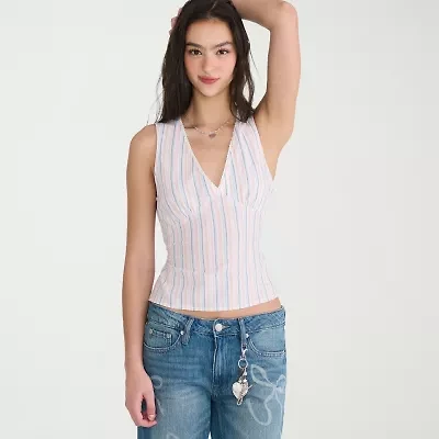 AEROPOSTALE Womens Juniors V Neck Sleeveless Tank Top